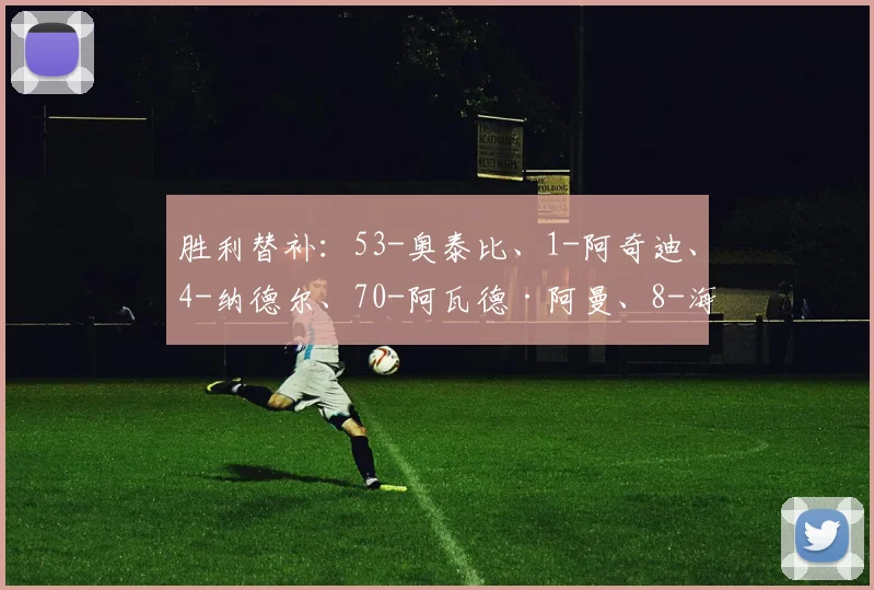 胜利替补：53-奥泰比、1-阿奇迪、4-纳德尔、70-阿瓦德·阿曼、8-海德尔·阿卜杜勒卡里姆、60-哈卡维、16-马兰